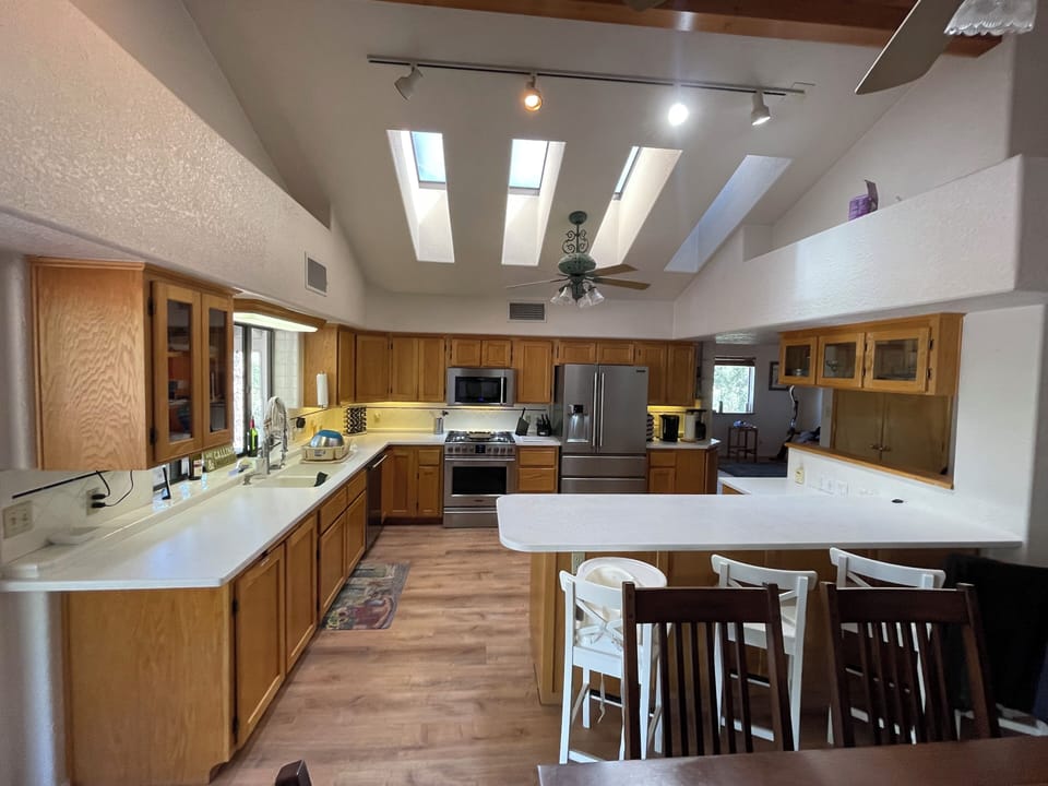 Huge kitchen right off the east deck