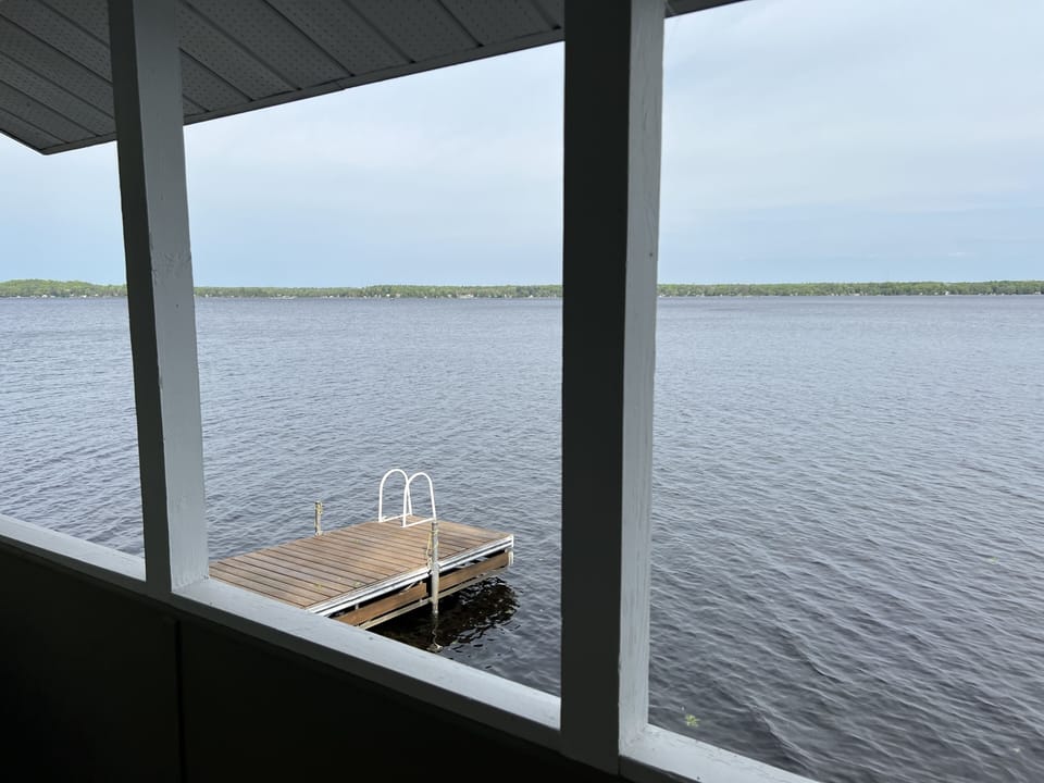 A view of the dock from the bunkie. 