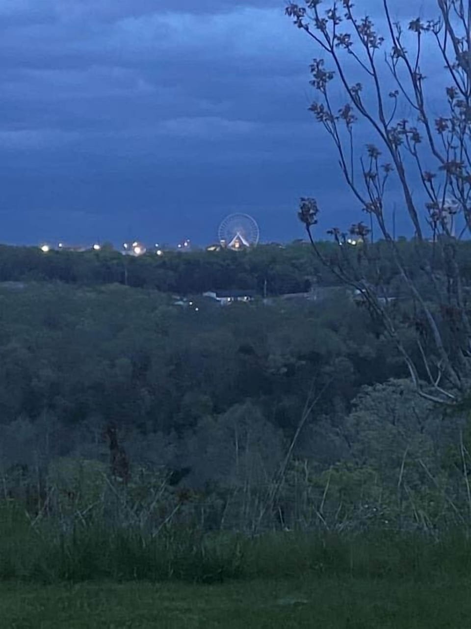 That wonderful view from the patio. The night-time view is beautiful. 