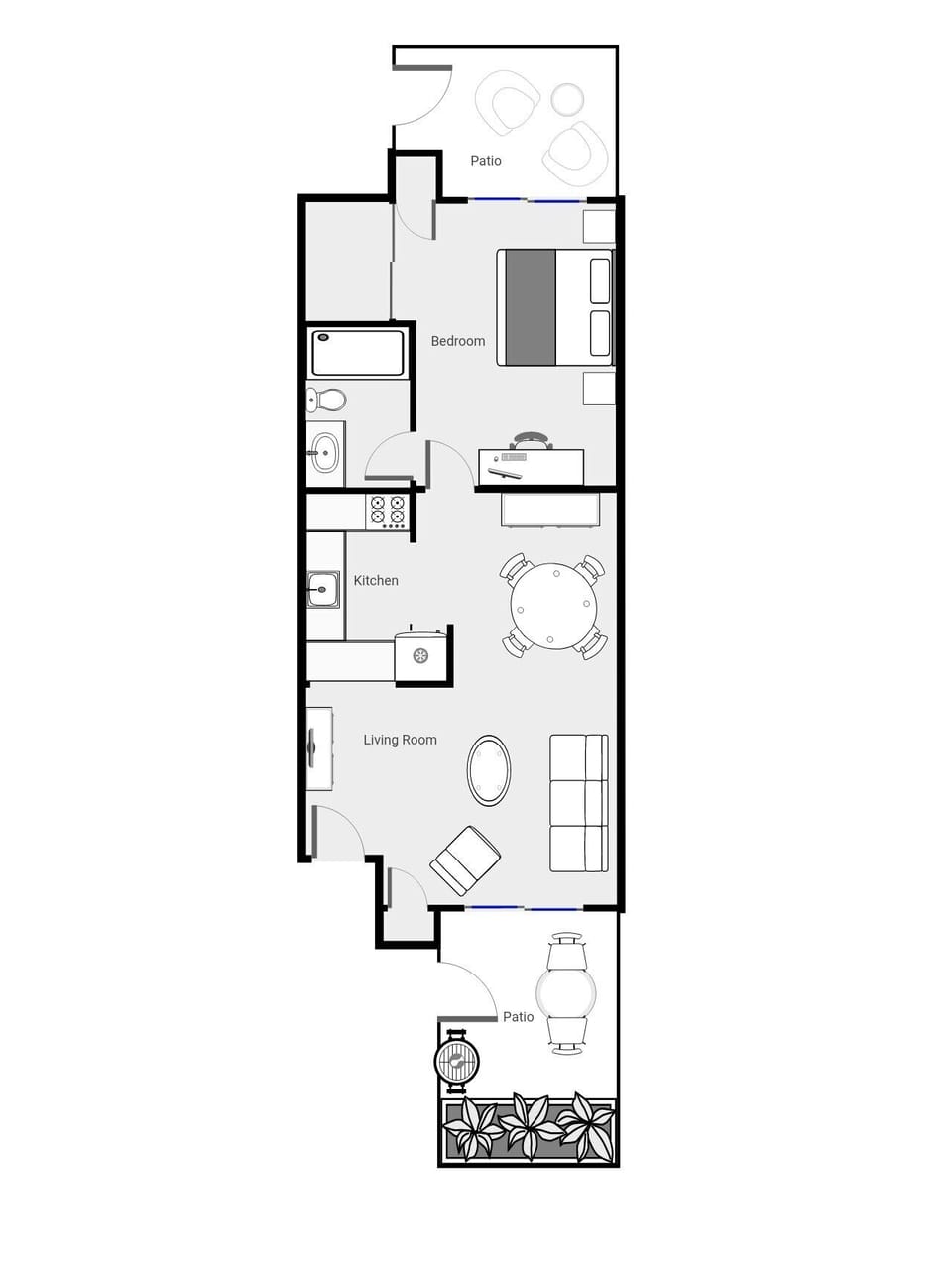 Floorplan.  The condo was gutted and every square inch renovated!  