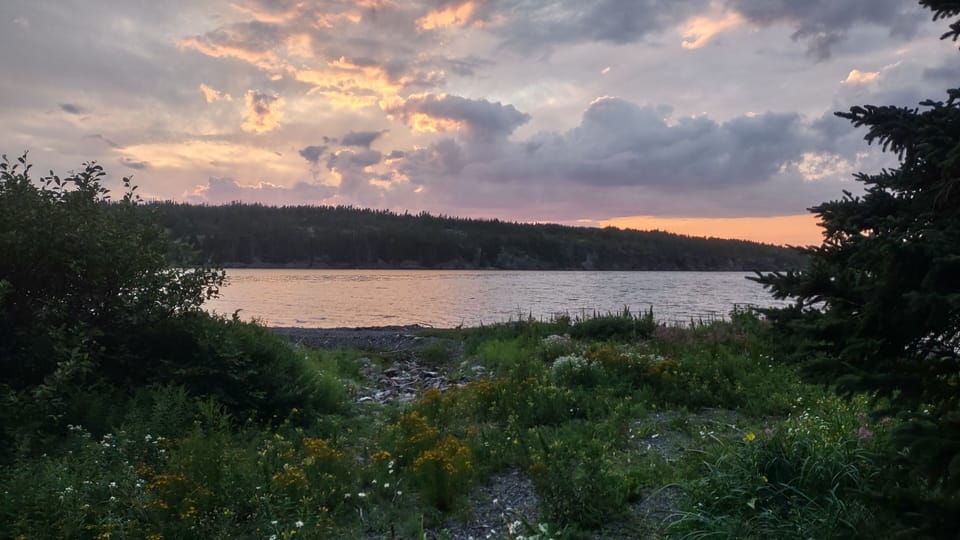 Sunset over Indian Arm at Summerville. This view is steps away from our RV