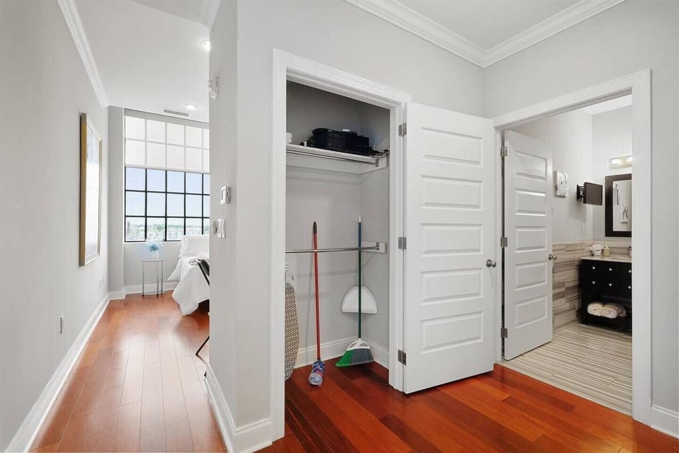 Built-in storage and closet space keeping your belongings organized during extended stays.