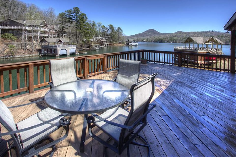 Lake Burton views from upper boathouse deck
