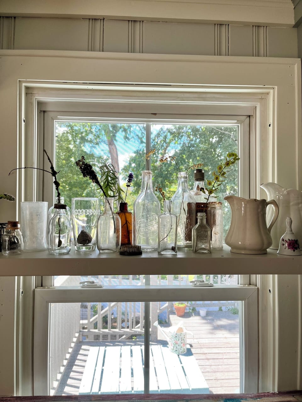 Window facing deck