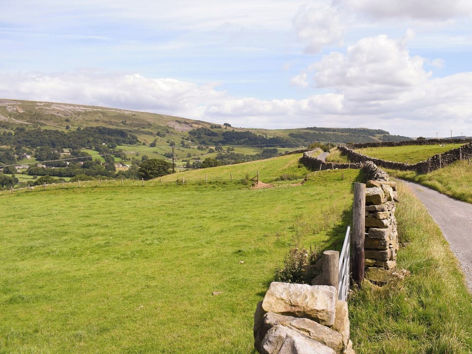 Beautiful Swaledale landscapes above the village of Reeth