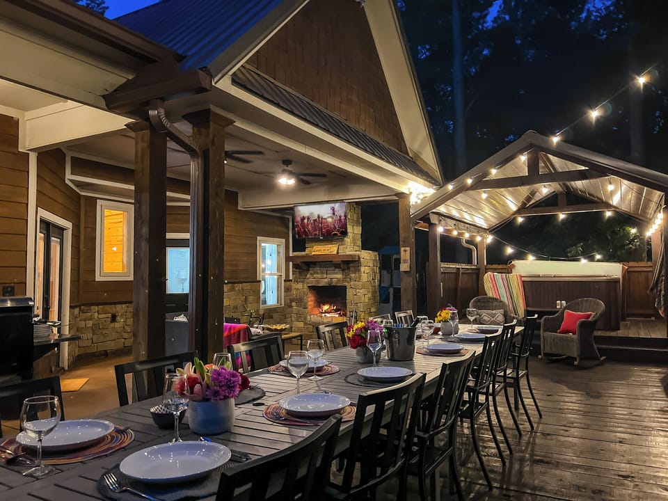 Host an al fresco dinner at our grand table for a timeless family memory.