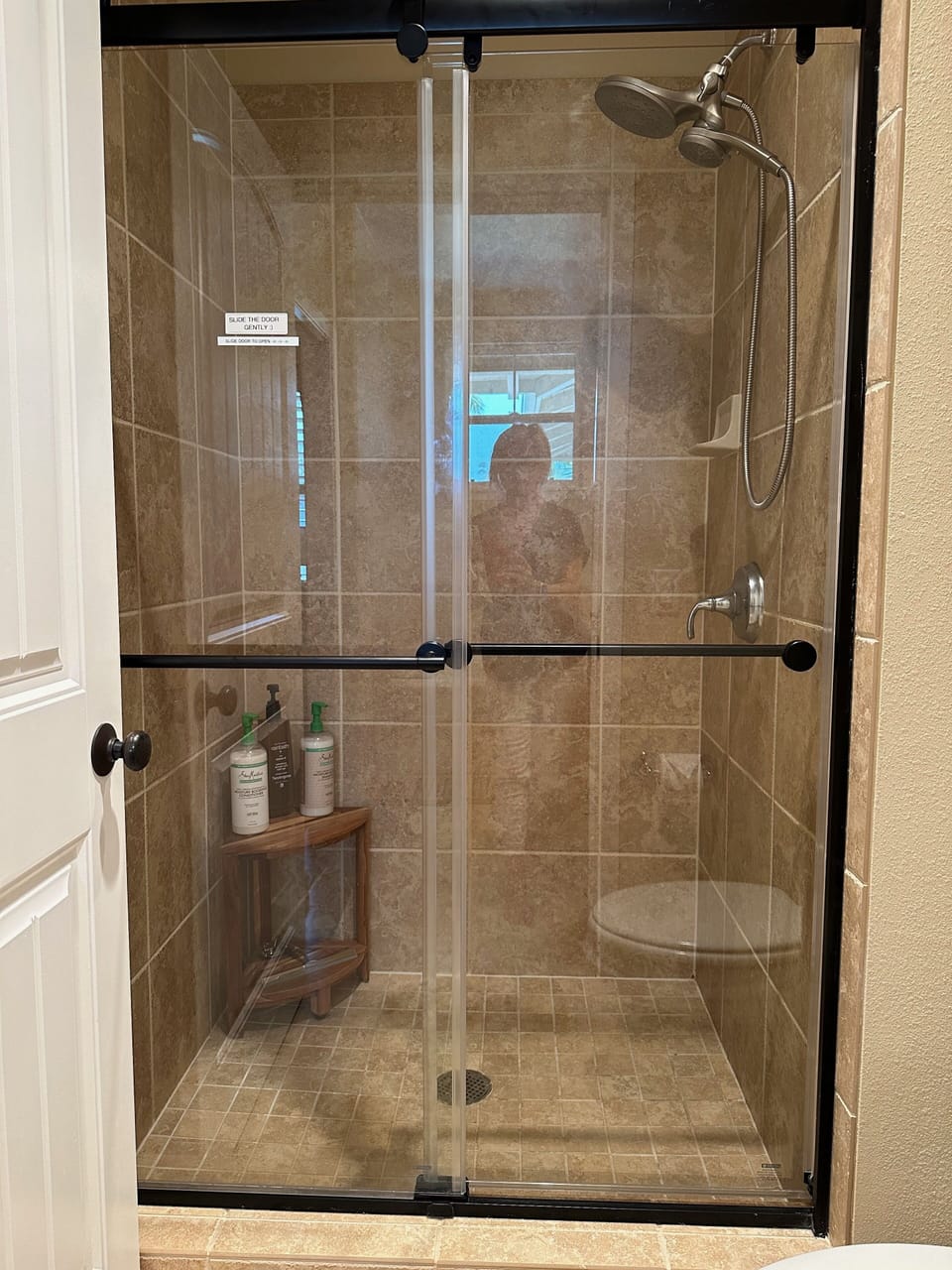 Sliding doors to Master Shower. Easy access.