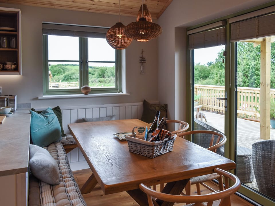 Dining Area | Meadowside Lodges- Hobby Lodge - Meadowside Lodges, St Columb, near Padstow