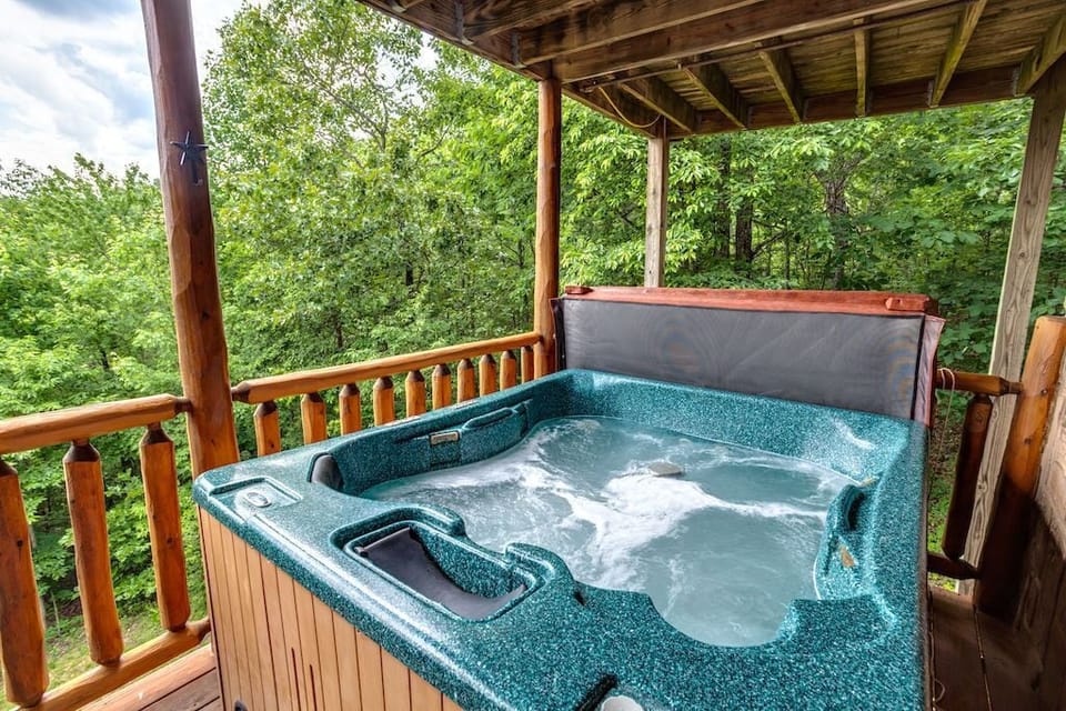Take a dip in your private hot tub!