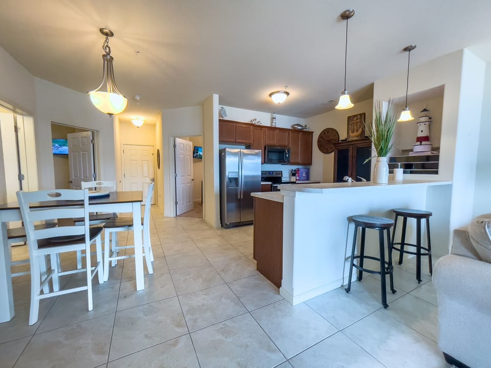 Dining area and kitchen