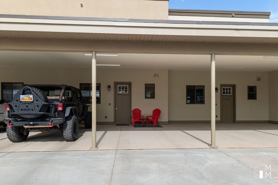 Awning Parking Area + Sitting Area