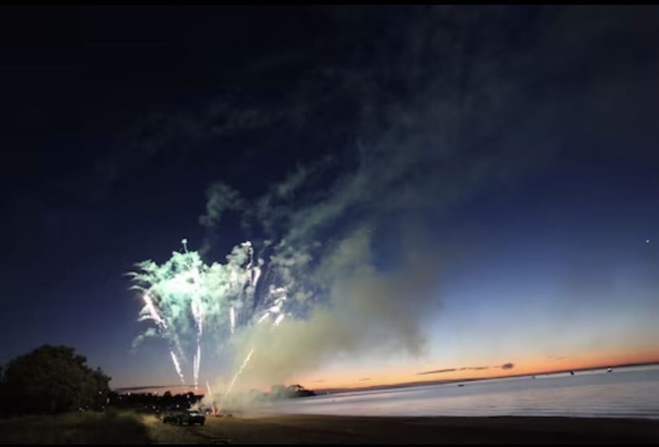 New Years Eve fireworks at Coronet Bay