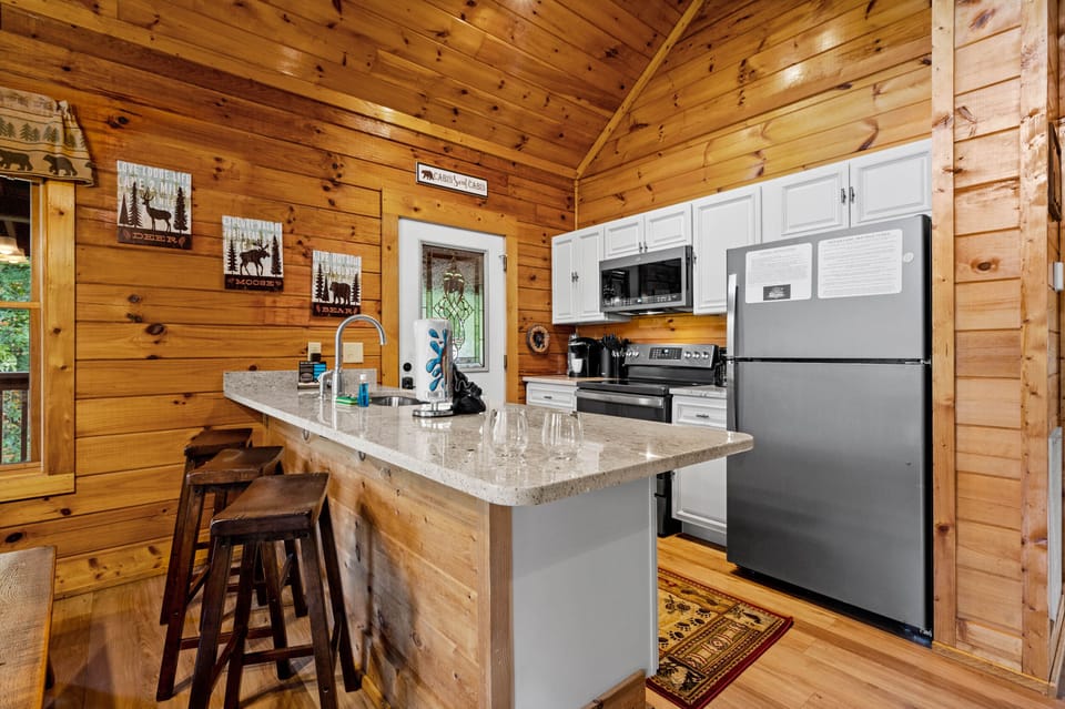 Kitchen island with additional seating