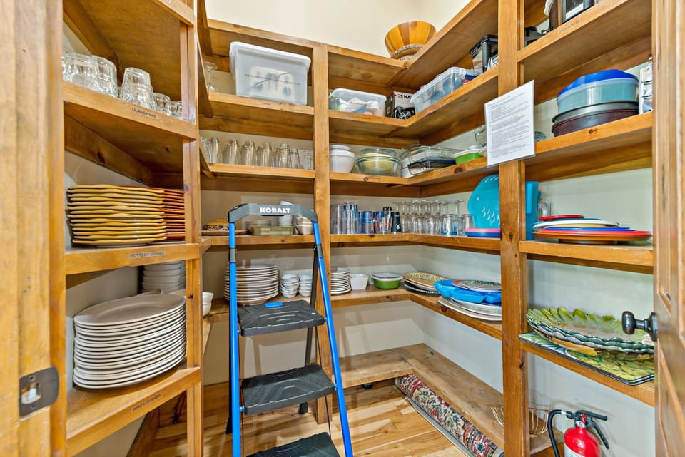 Spacious walk-in pantry