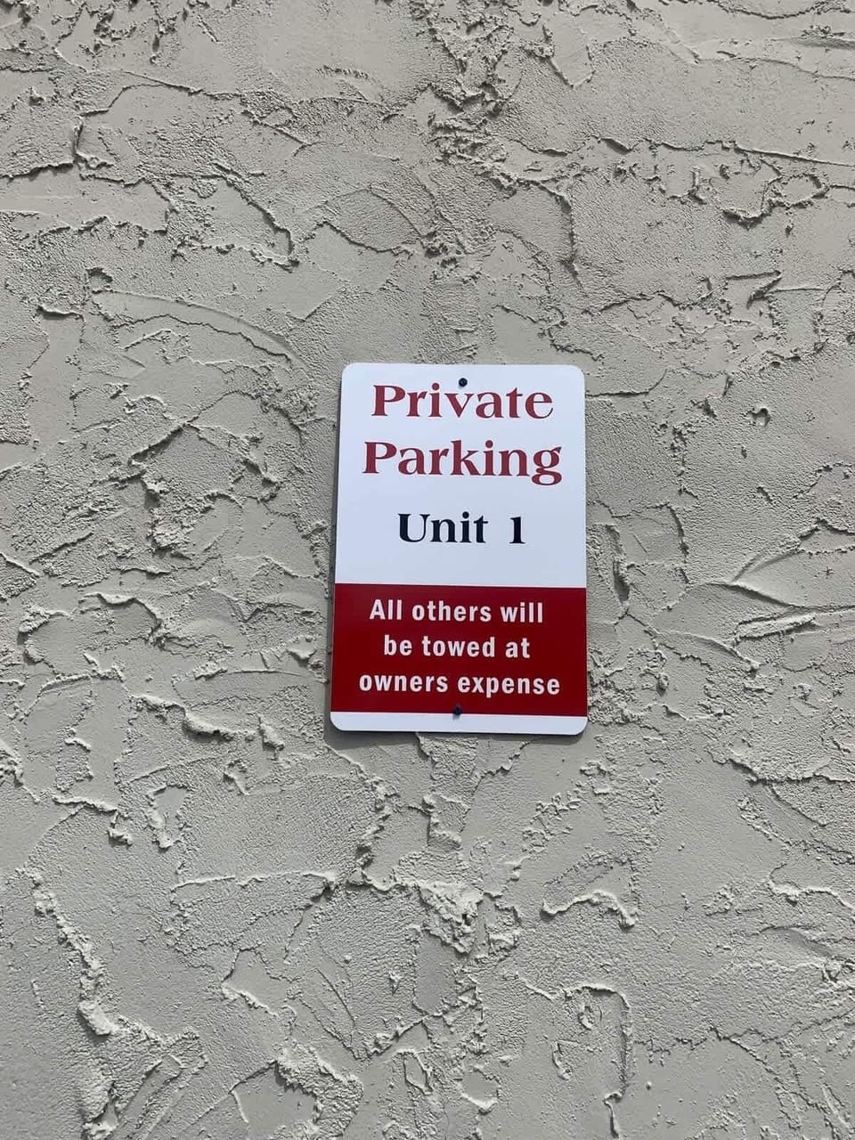 Each Unit has ONE parking spot 
