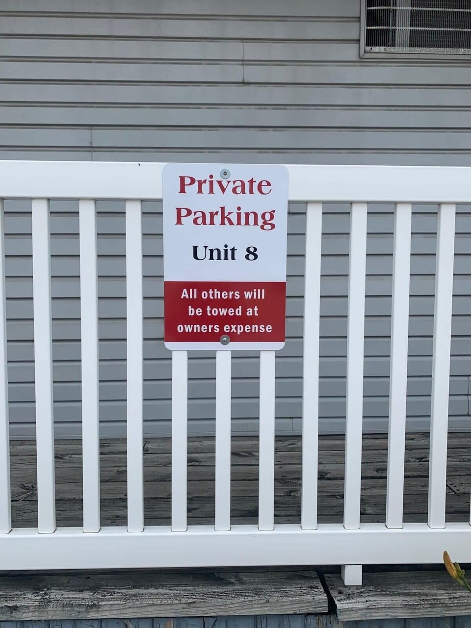 Each Unit has ONE parking spot 