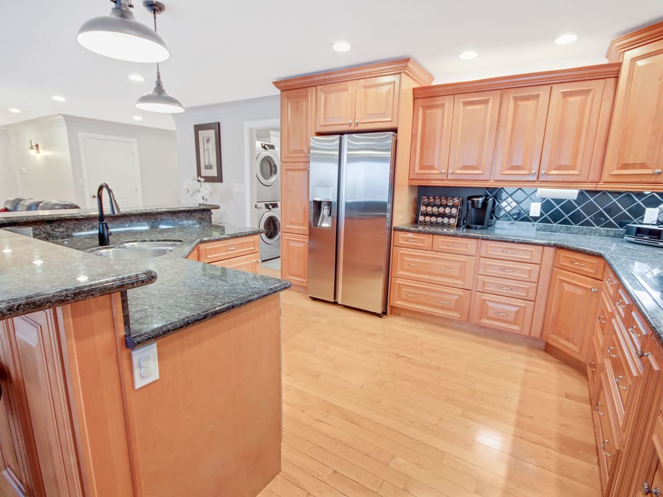 Fully stocked spacious kitchen