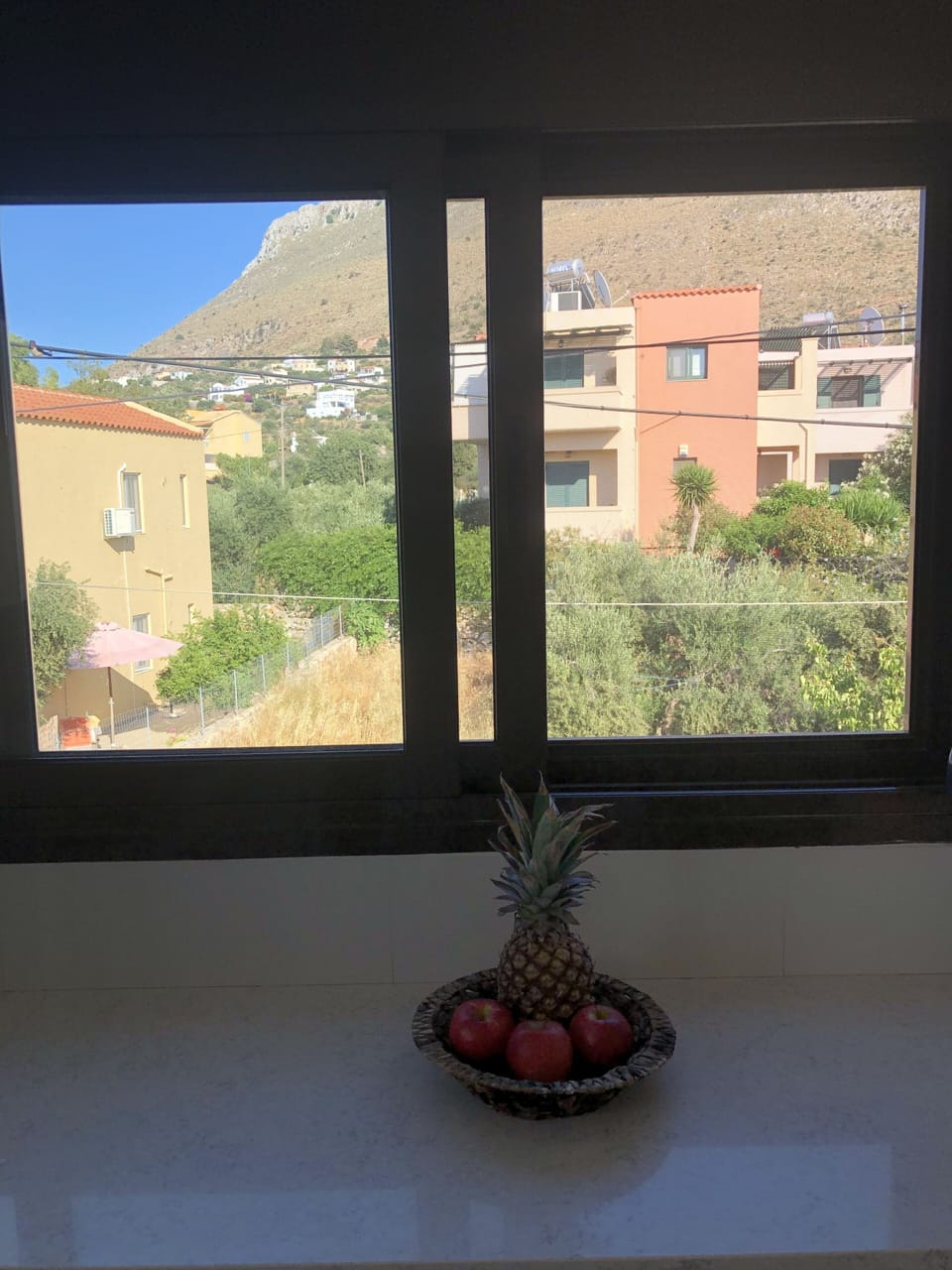 View of the mountain from the kitchen
