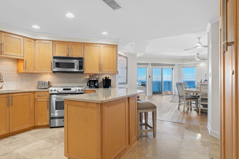 Gulf view from kitchen