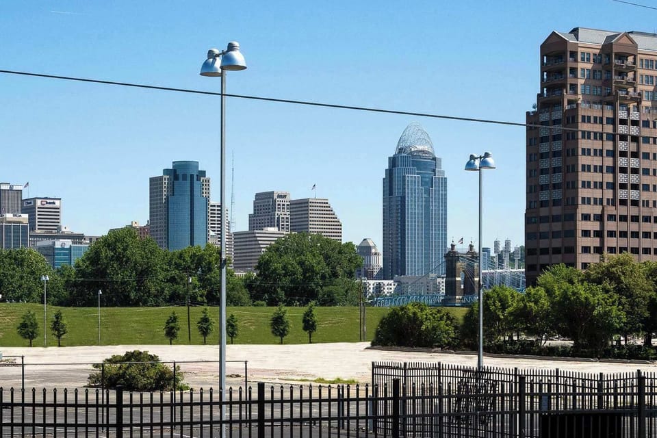 A sweet view of the Cincinnati skyline from across the river!