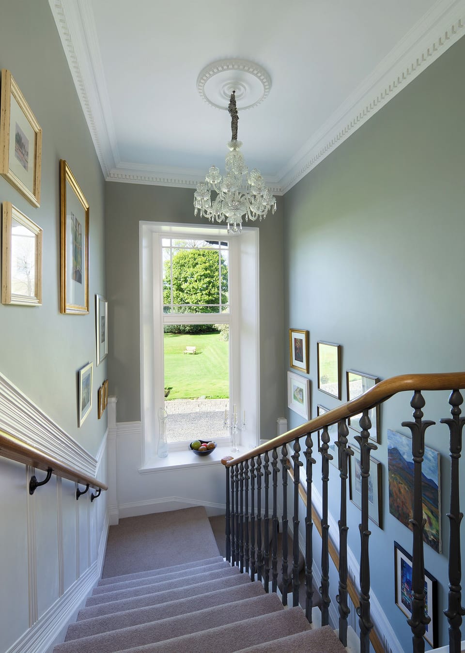 Stair case with picture window