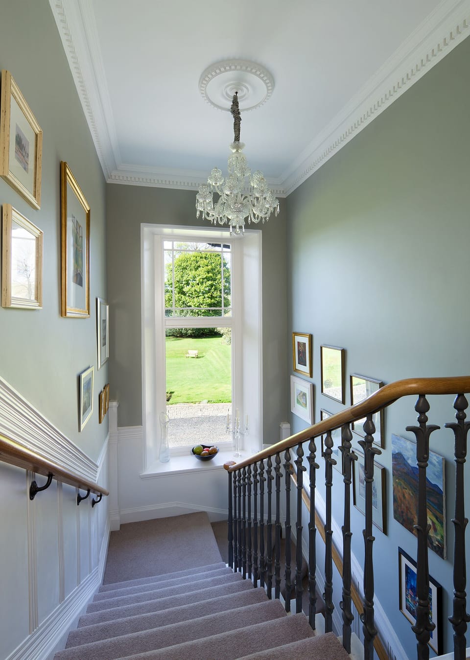 Stair case with picture window
