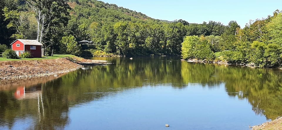 View from the apartment of the Casselman running into the Youghiogheny. 