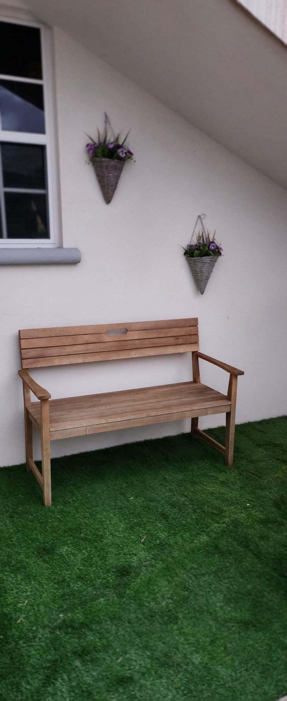 Outside bench for relaxation
