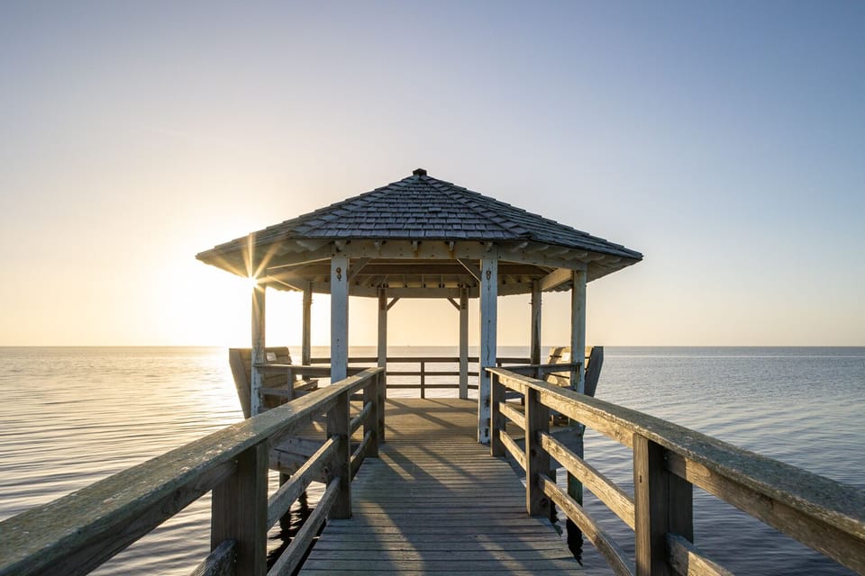 Gazebo at the end of our dock. 