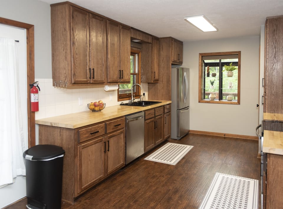 Fully stocked kitchen