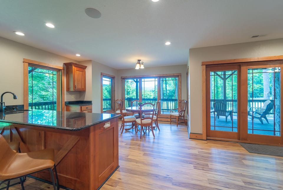 Basement Wet Bar and dining table