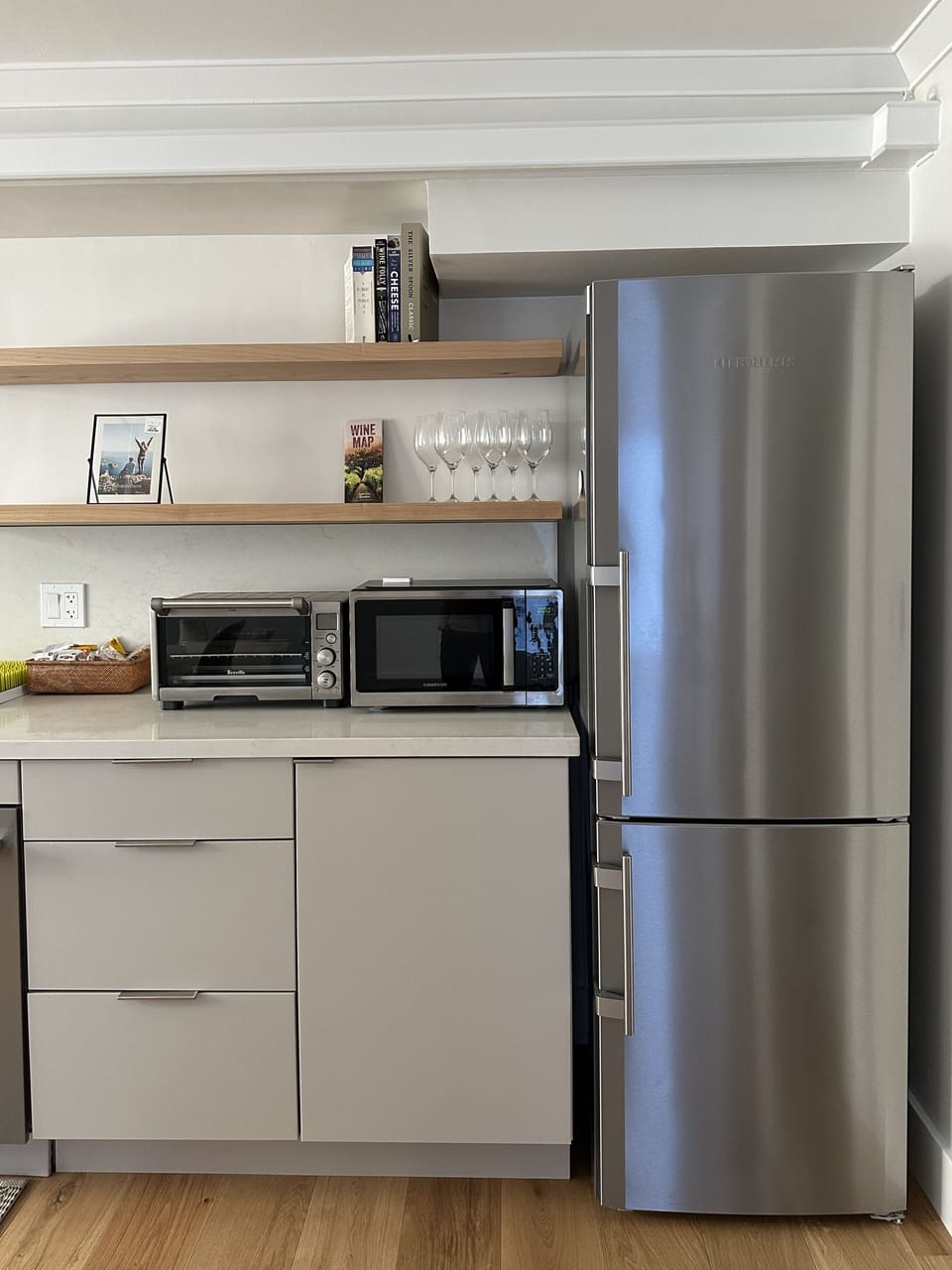 Refrigerator, Microwave, Toaster Oven