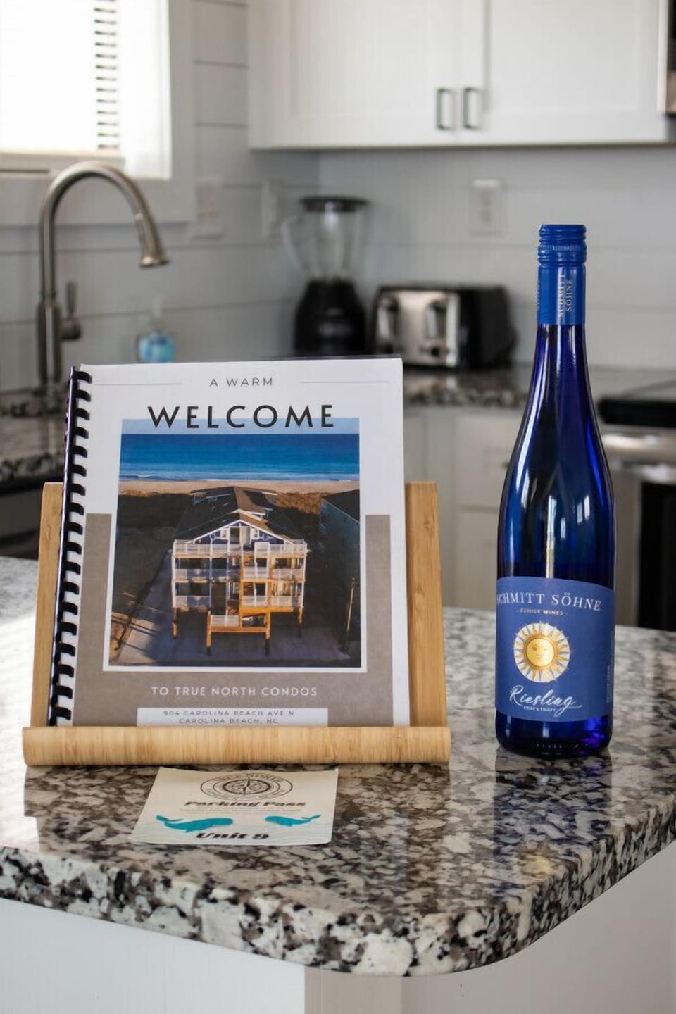 Custom Welcome Book and Complementary Wine