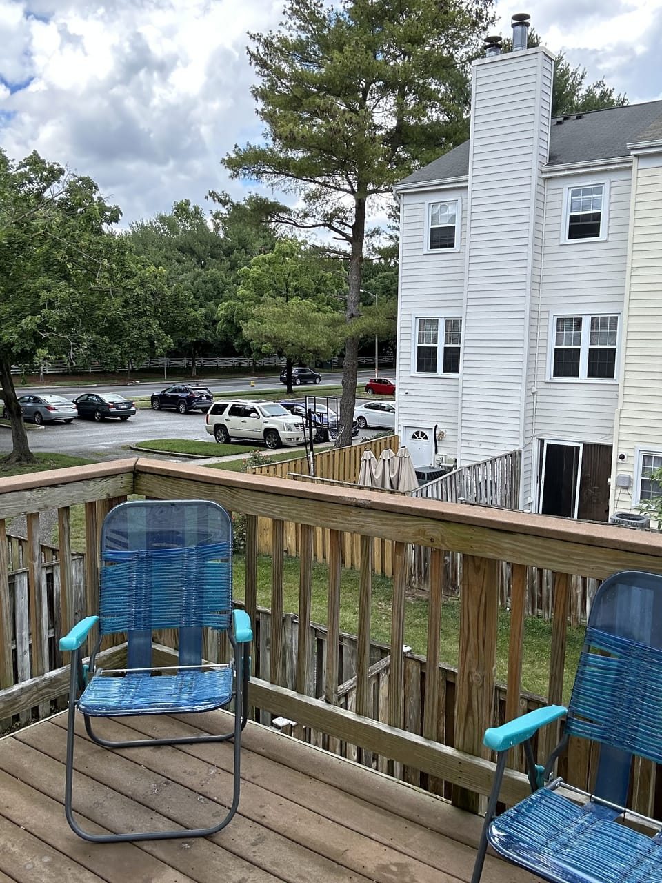 Stunning view off the deck leading from the living room