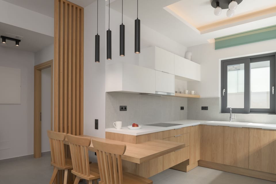 A fully equipped kitchen for culinary wonders. 