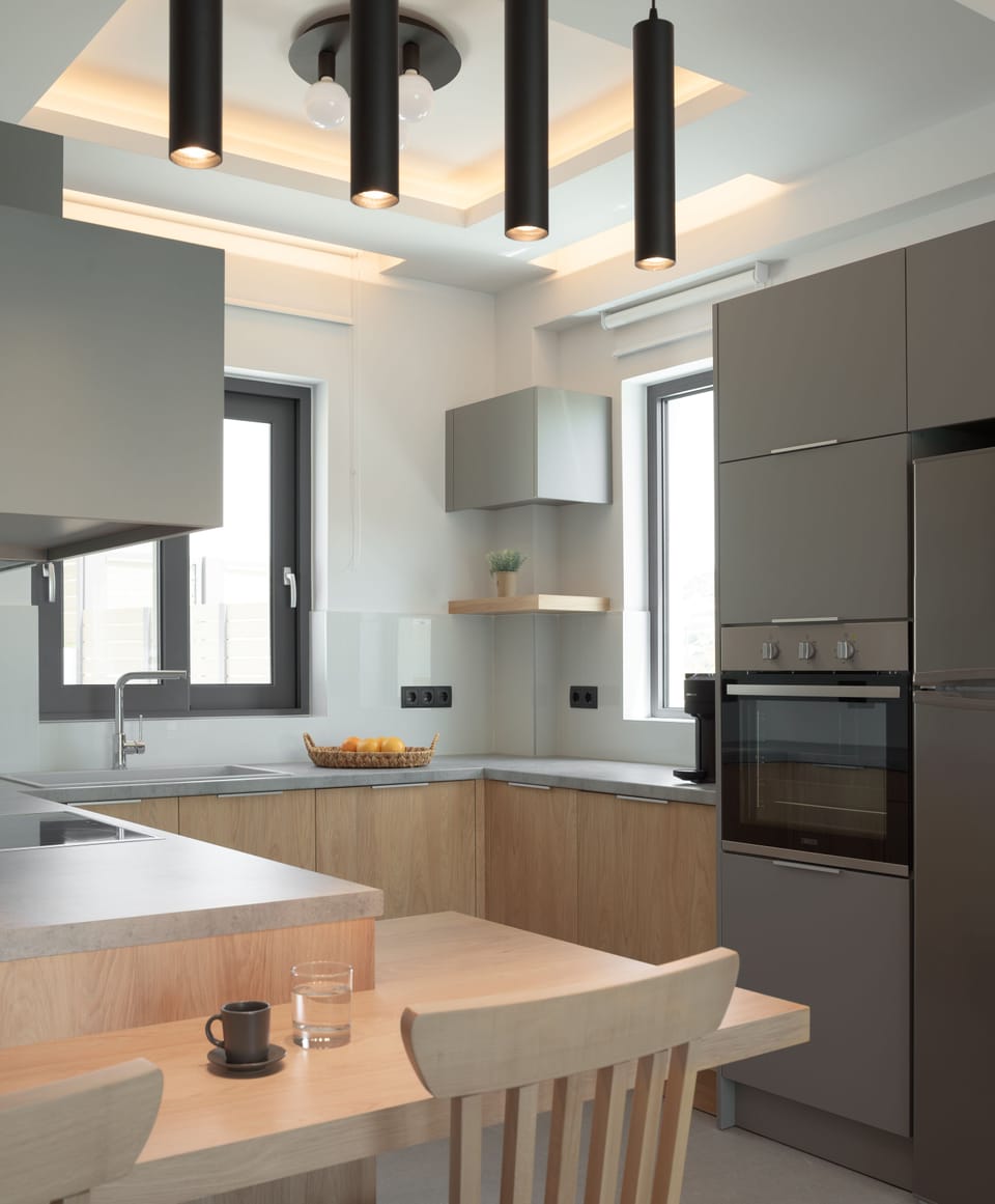 A fully equipped kitchen for culinary creations.