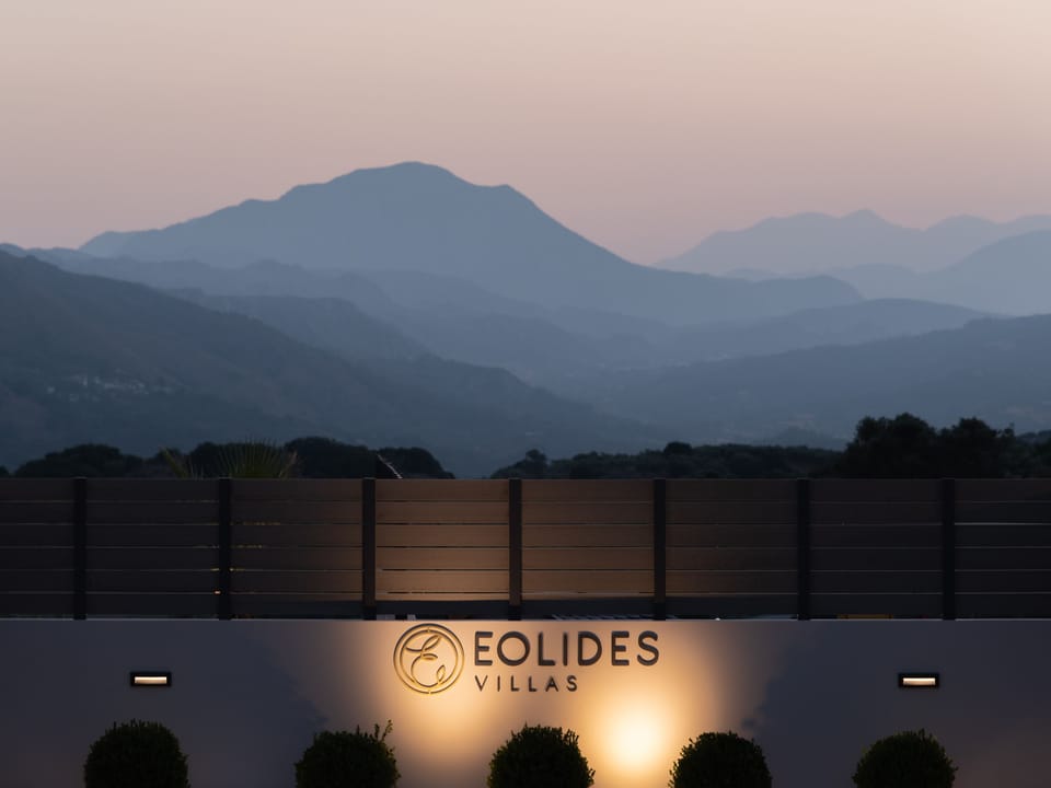 A modern Cretan hideaway complete with beautiful gardens.