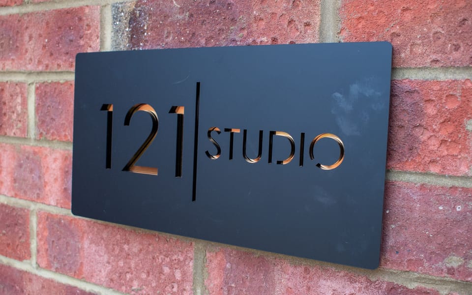 121 Studio sign