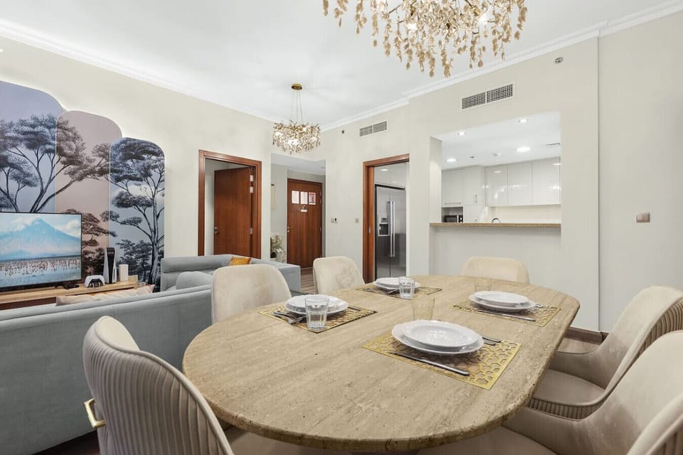 Dining Area: Elegant dining space with stunning decor, perfect for memorable meals together!