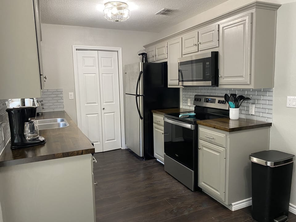 Fully stocked kitchen
