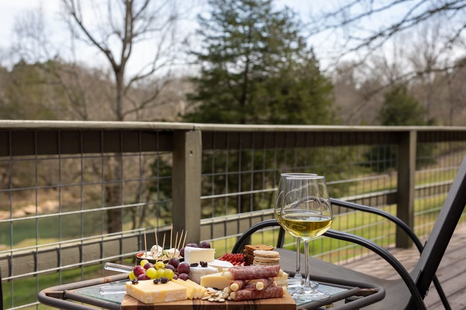 Enjoy sitting on the back deck overlooking the Calfkiller River.