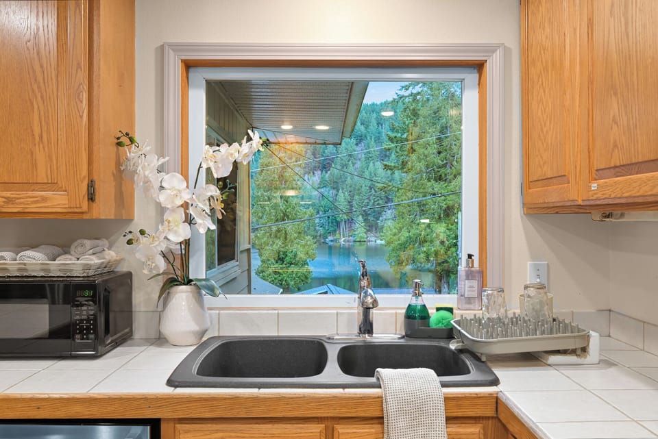 Lake view from kitchen