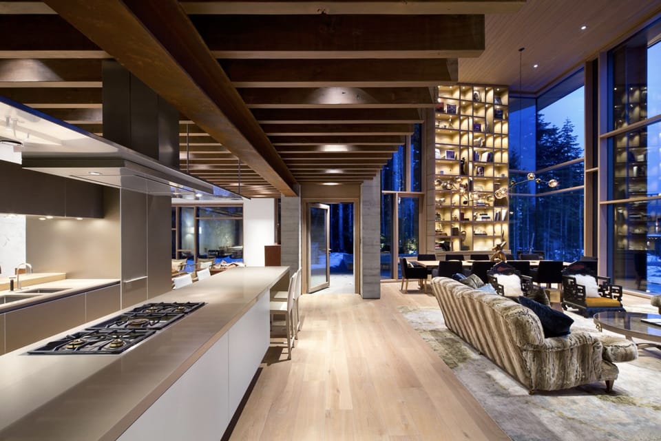 Kitchen and main living room area.