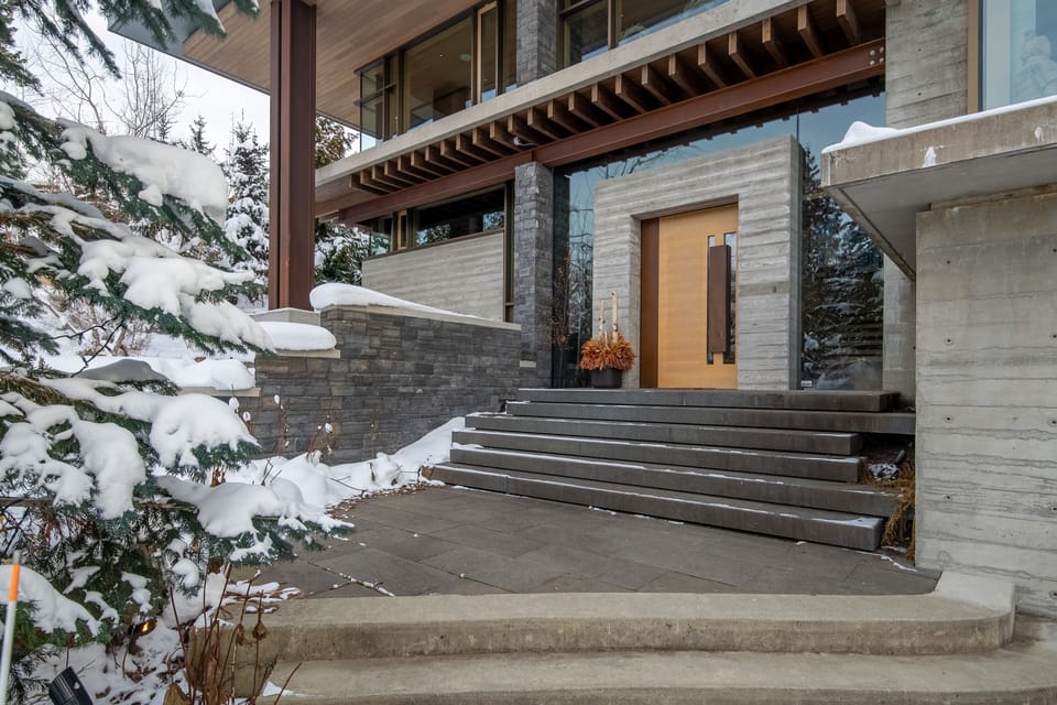 Steps leading to the front door.