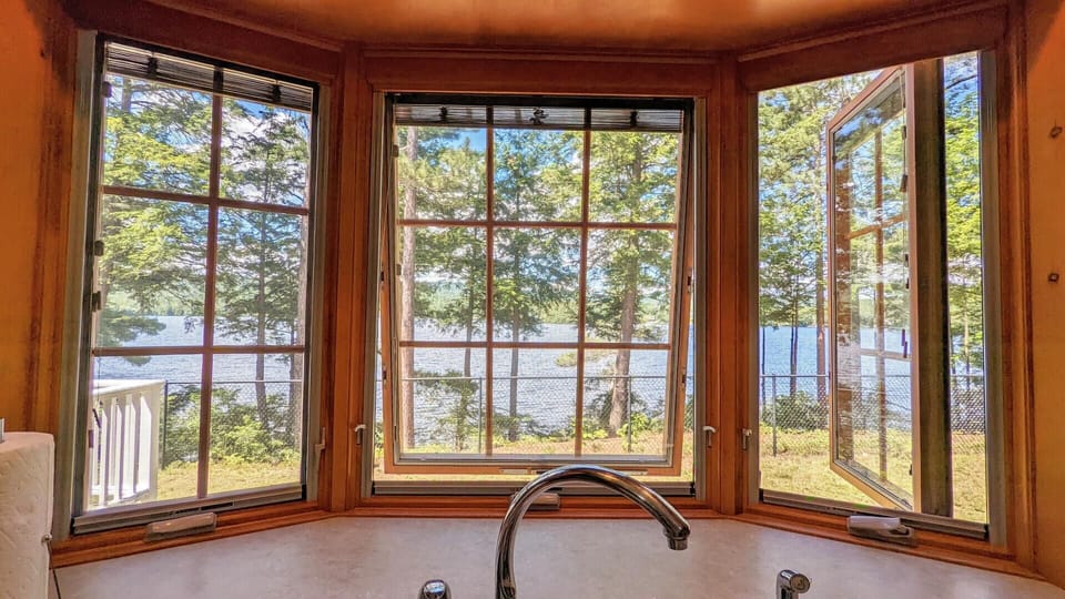Lake views from the sink- you won't mind cleaning dishes here!
