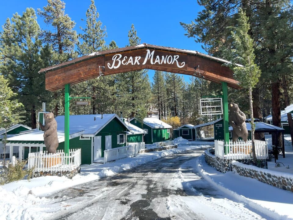 Bear Manor Entrance During Winter Time