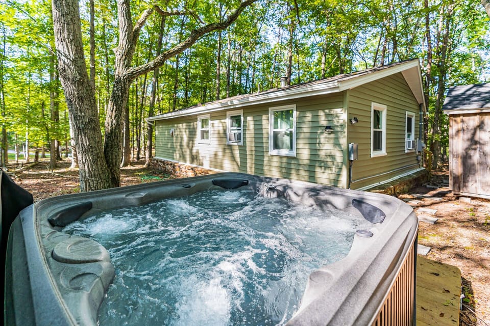 Relax in our hot tub!