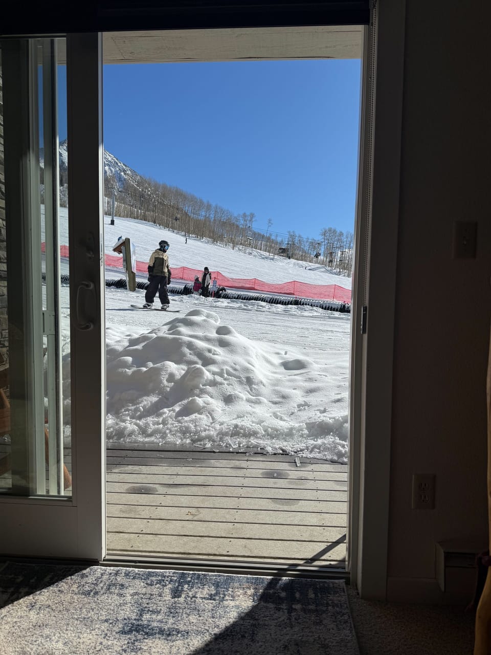 On your way out to ski!