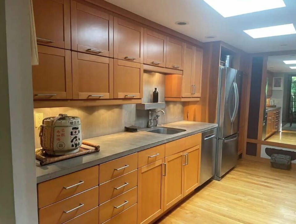 One of two kitchen counters 