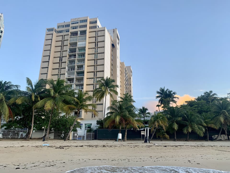 Building is right on the beach!